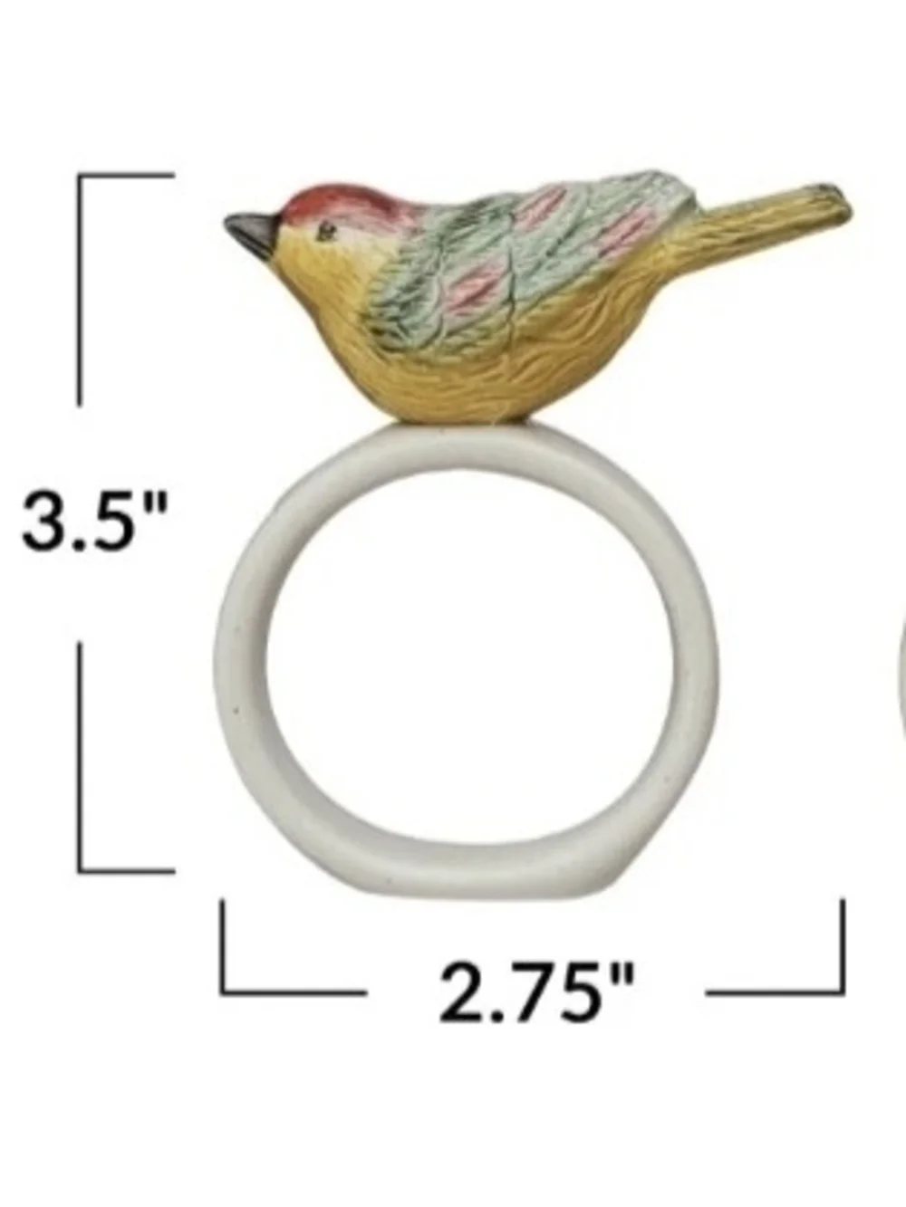Ceramic Bird Napkin Ring